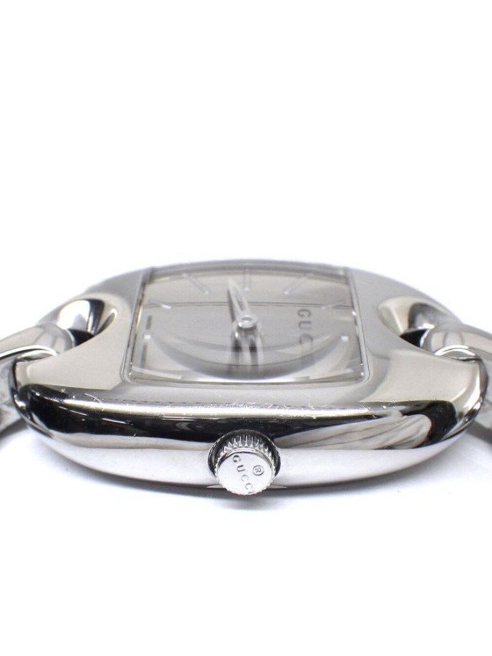 Gucci Watch Marina 121.5 Mirror Surface Dial Oval Link Bracelet - Picture 2 of 10